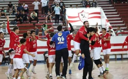 شباب يد الأهلي يفوز على الزمالك في دوري المرتبط