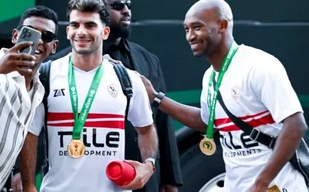 بعثة الزمالك في طريقها إلى القاهرة بعد حصد لقب السوبر الإفريقي
