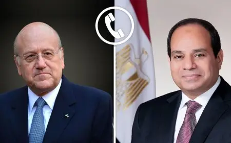 الرئيس السيسي يجري اتصالا هاتفيا برئيس الوزراء اللبناني نجيب ميقاتي