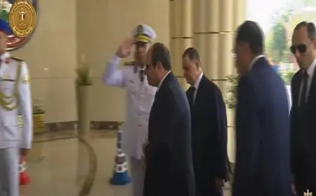 الرئيس السيسي يصل إلى مقر الاحتفال بتخرج دفعة جديدة من طلاب أكاديمية الشرطة