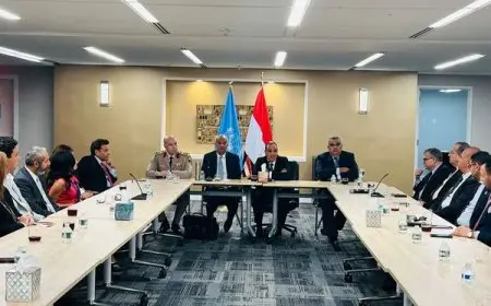 وزير الخارجية يلتقي بالمصريين العاملين بمقر الأمم المتحدة