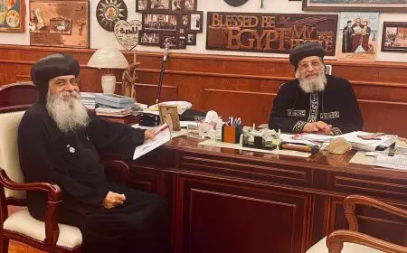 البابا تواضروس الثاني يستقبل الأنبا باڤلوس أسقف اليونان