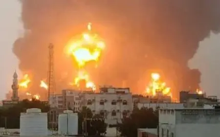 جيش الاحتلال ينفذ غارة جوية على ميناء الحديدة في اليمن