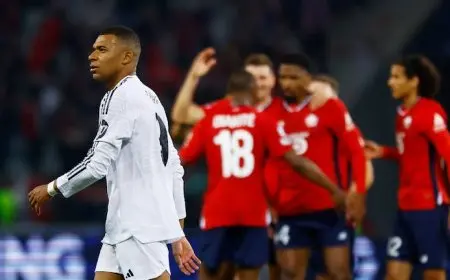 ريال مدريد يتعرض لسقوط مفاجئ بدوري أبطال أوروبا أمام ليل ويعود من فرنسا بـ«خفي حنين»