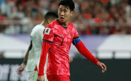 الكوري سون يغيب عن مباراتي الأردن والعراق بتصفيات كأس العالم