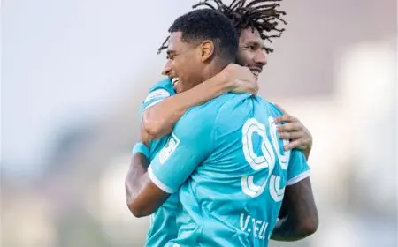 محمد النني يسجل هدفا في فوز الجزيرة السداسي أمام دبا الحصن