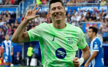 50 هدفاً لروبرت ليفاندوفسكي مع برشلونة في الدوري الإسباني