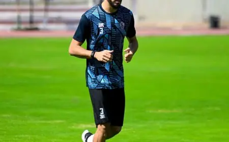 محمود بنتايك يخوض تدريبات تأهيلية منفردة على هامش مران الزمالك