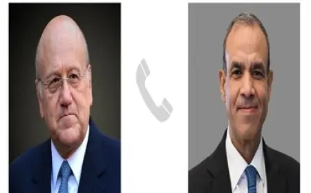 وزير الخارجية يستعرض مع رئيس حكومة لبنان جهود مصر لوقف العدوان على بلاده