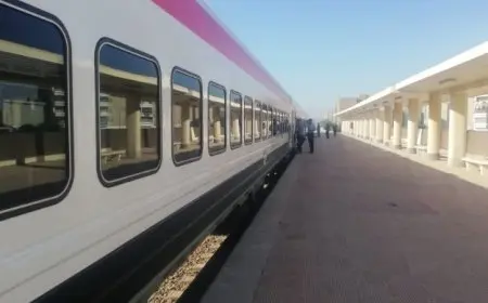 بعد تشغيله.. صور تُظهر مرحلة ترميم خط السكة الحديد الفردان- بئر العبد بسيناء