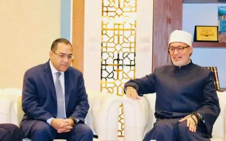 مفتي الجمهورية يستقبل رئيس الجهاز المركزي للتنظيم والإدارة لبحث سبل تعزيز التعاون المشترك