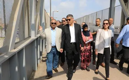 محافظ الجيزة يتفقد أعمال التطوير بمحيط محطة قطارات بشتيل