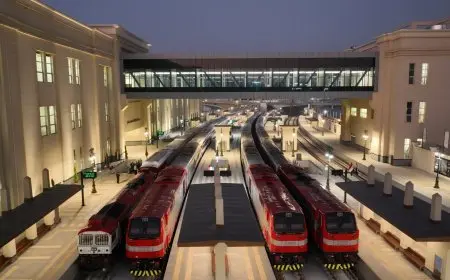 الرئيس السيسي يفتتح محطة قطارات صعيد مصر بمنطقة بشتيل بالجيزة 