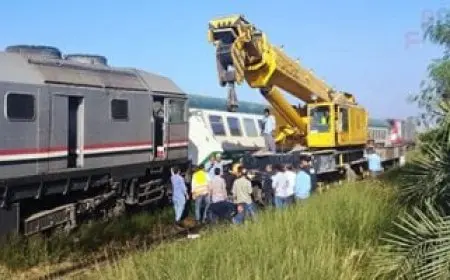 أول إجراء من السكك الحديدية بعد واقعة حادث قطار المنيا في ترعة الإبراهيمية