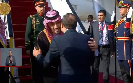 بث مباشر.. الرئيس السيسي يستقبل ولي العهد السعودي بمطار القاهرة