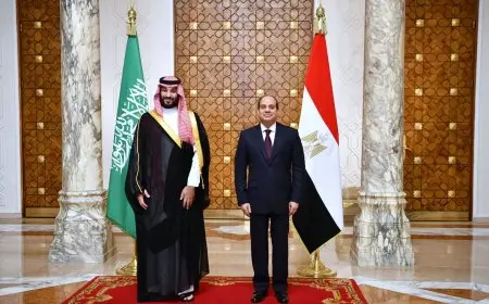 مراسم استقبال رسمية لولي العهد السعودي في قصر الاتحادية