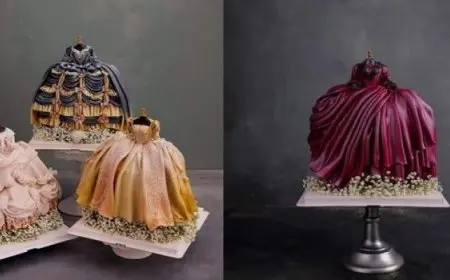 خباز يشتهر بصنعه كعك على شكل فساتين أرستقراطية مصغرة