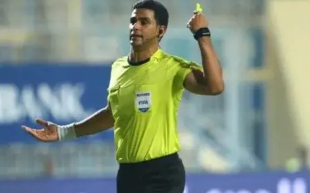 محمد معروف حكما لمباراة الزمالك وبيراميدز بنصف نهائي كأس السوبر المحلي