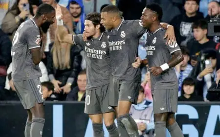 ريال مدريد ينجو من فخ سيلتا فيغو بثنائية مبابي وفينيسيوس