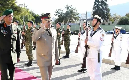 رئيس الأركان يشهد تنفيذ المرحلة الرئيسية للتدريب المشترك ميدوزا 13 باليونان