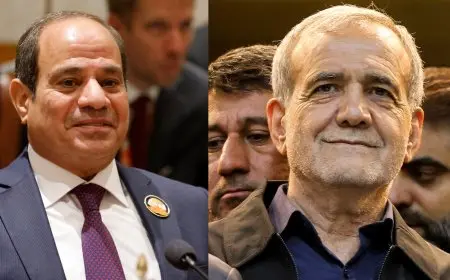 الرئيس السيسي يبحث مع نظيره الإيراني جهود وقف إطلاق النار في غزة ولبنان