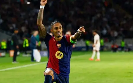 هاتريك رافينيا يقود برشلونة للثأر من بايرن في أبطال أوروبا
