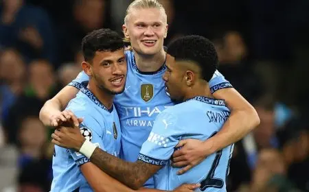 مانشستر سيتي يكتسح سبارتا براغ بخماسية في دوري أبطال أوروبا