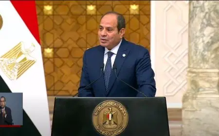 الرئيس السيسي: حجم معاناة الفلسطينيين بغزة ضخم جدا.. والقطاع محاصر منذ 4 أشهر