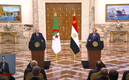 السيسي: توافق مصري جزائري على عدم التدخل في الشئون الداخلية للسودان