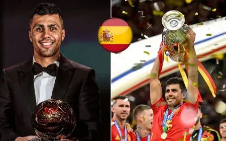 رودري يتوج بجائزة الكرة الذهبية لأفضل لاعب في العالم لعام 2024