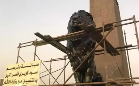 وزير الآثار: طريقة ترميم أسود قصر النيل مدروسة علميا