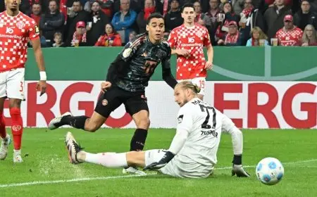 هاتريك لموسيالا وإنجاز لمولر في فوز بايرن ميونيخ على ماينز بكأس ألمانيا