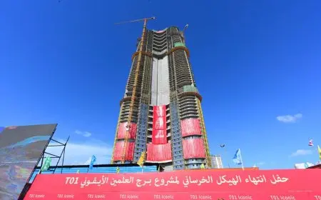 وزير الإسكان يكشف تفاصيل الملحمة الهندسية لتنفيذ الهيكل الخرسانى لأطول برج على البحر المتوسط