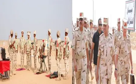 وزير الدفاع والإنتاج الحربى يتفقد منظومة التدريب القتالى لأحد تشكيلات الجيش الثانى الميدانى | صور