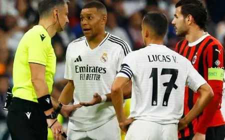 مبابي الأسوأ في ريال أمام ميلان بتقييم كارثي يثير علامات استفهام