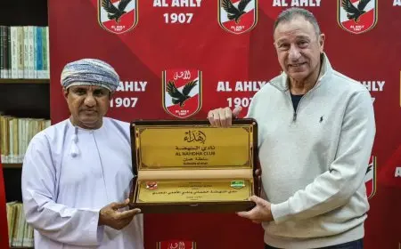 مشاهد من توقيع الخطيب بروتوكول تعاون مع نادي النهضة العماني.. صور