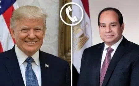 اتصال هاتفي بين الرئيس السيسي ودونالد ترامب