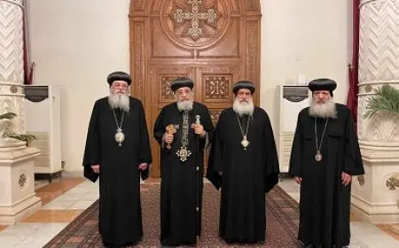 البابا تواضروس الثاني يستقبل الأسقف العام الأنبا أبانوب