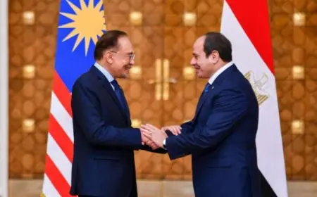 الرئيس السيسي: نسعى لتطوير العلاقات مع ماليزيا لتصل إلى الشراكة الاستراتيجية الشاملة