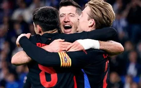 برشلونة يواصل الشكوى ويطلب تفسيراً قانونياً لإلغاء هدف ليفاندوفسكي