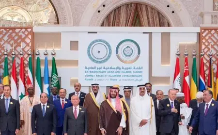 البياني الختامي لقمة الرياض يدعو إلى تجميد عضوية إسرائيل بالأمم المتحدة وحظر تصدير الأسلحة لها