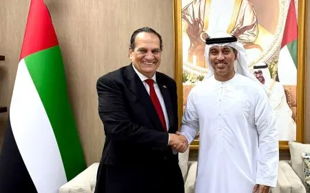 وزير الرياضة الإماراتي يستقبل رئيس الأوكسا لبحث تعزيز التعاون المشترك