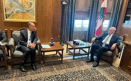 وزير الخارجية والهجرة يلتقى مع رئيس مجلس النواب اللبناني