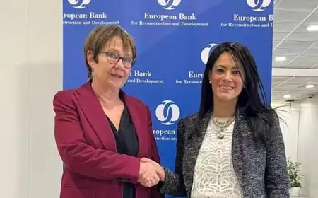 وزيرة التخطيط والتعاون تبحث مع رئيسة البنك الأوروبي لإعادة الإعمار حشد التمويلات الميسرة