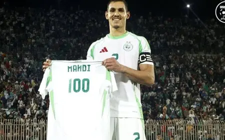 ماندي يكسر رقم سليماني ويحقق رقماً تاريخياً مع الجزائر