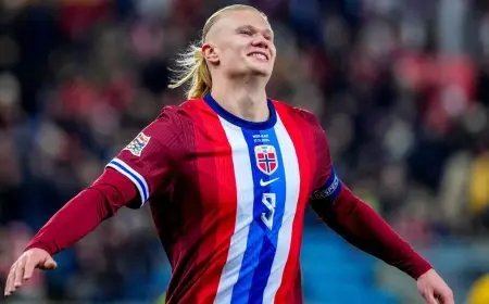 هالاند يواصل إسقاط منافسيه بهاتريك في شباك كازاخستان