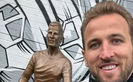 الكشف عن تمثال هاري كين بعد 5 سنوات من التخزين