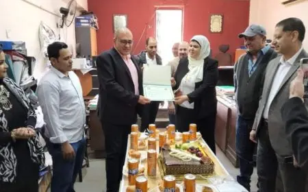 رئيس حي شرق مدينة نصر يكرم موظفة تحفيزا لمجهودها المتميز بالحي