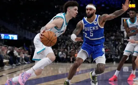 لاميلو بول يسجل 50 نقطة في خسارة فريقه هورنتس بدوري السلة الأميركي