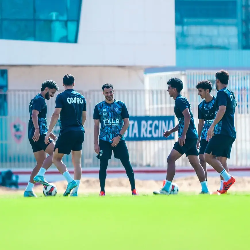 تقسيمة فنية في مران الزمالك استعدادا للنصر الليبي